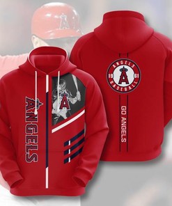 Sports Team Los Angeles Angels Hoodie 3D - Mens 3D Hoodies With Zippers