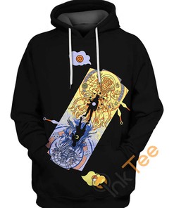 Sporty All Over Print Hoodie 3D With Naruto And Sasuke