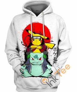 Sporty All Over Print Hoodie 3D With Naruto Pikachu