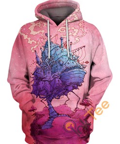 Sporty Moving Castle All Over Print 3D Hoodie For Fans