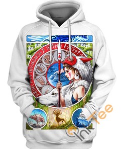 Sporty Princess Mononoke Hime All Over Print 3D Hoodie