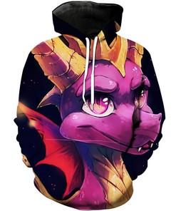 Spyro Dragon Video Game Hoodie - 3D All Over Print