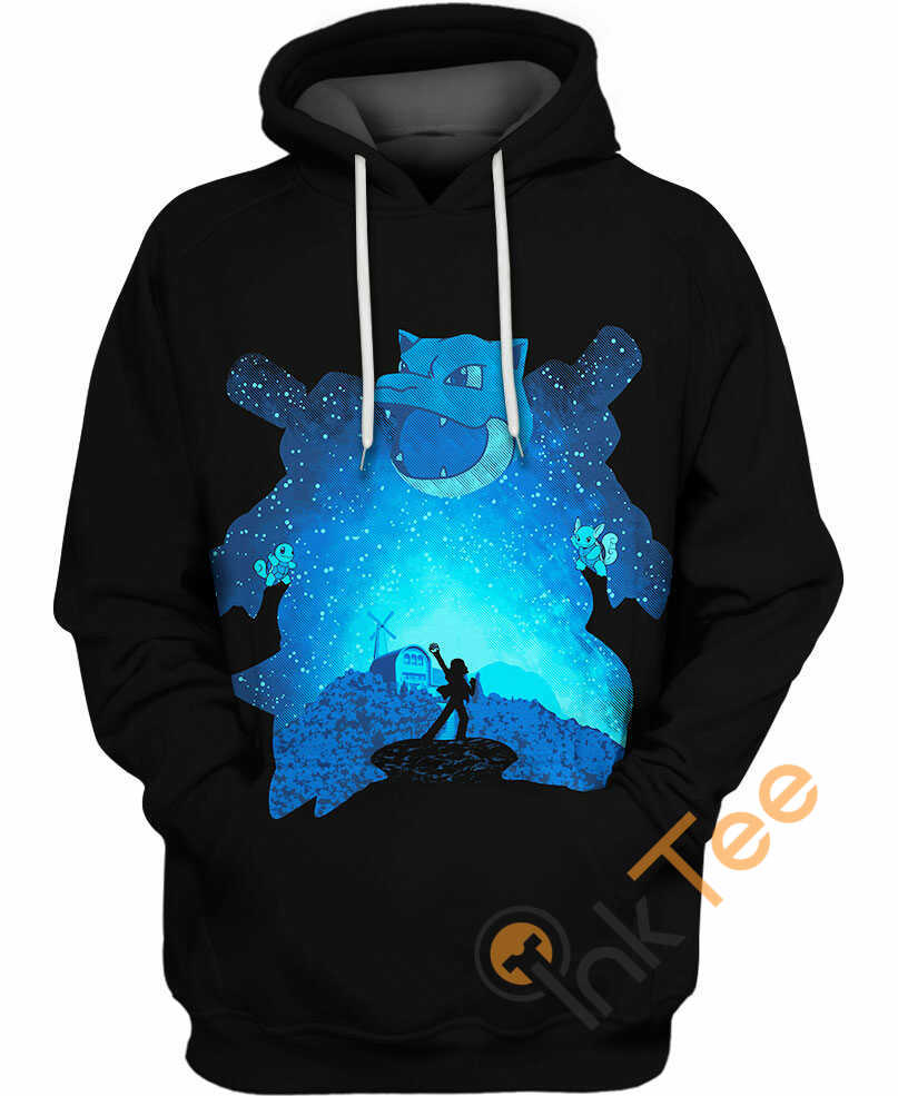 Squirtle Wartortle Blastoise Trio Hoodie - 3D