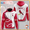 St. Louis Cardinals Flame Balls Premium Hoodie With Custom All Over Print Design S-5Xl