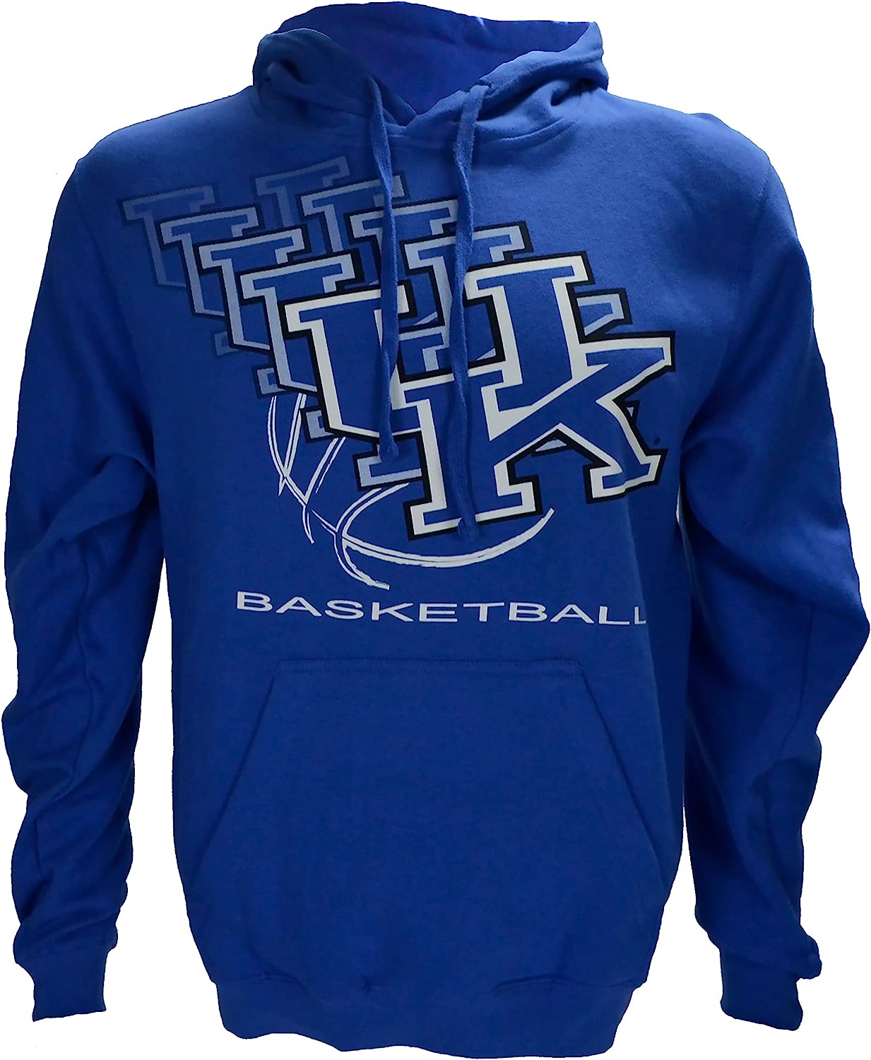 Stand Out In Style With Warehouse Uk Kentucky 3D Interlock On Blue Hoodie