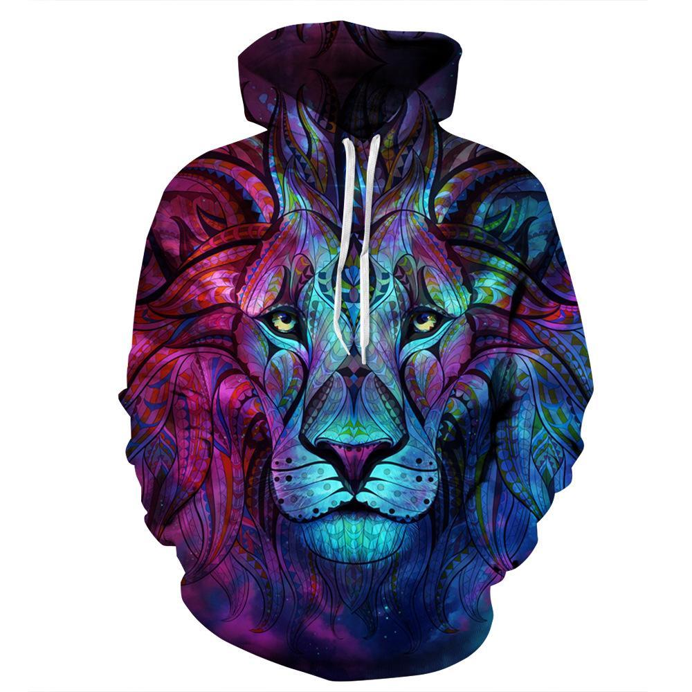 Stand Out With Cyberpunk Lion Epic Animals Hoodie In 3D - Perfect For Trendsetters
