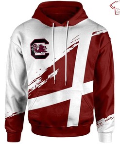Stand Out With The South Carolina Gamecocks Red And White All Over Print 3D Hoodie