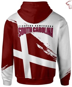 Stand Out With The South Carolina Gamecocks Red And White All Over Print 3D Hoodie