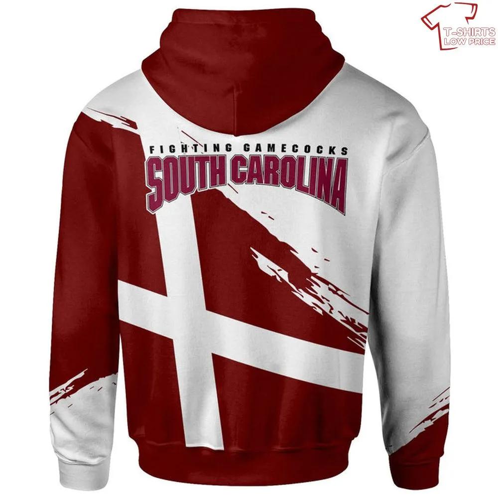 Stand Out With The South Carolina Gamecocks Red And White All Over Print 3D Hoodie