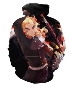 Stand Tall With Flame Pillar Rengoku Kyojuro Hoodie 3D
