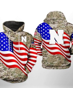 Stand With Your Veterans With Nebraska Cornhuskers Ncaa Us Flag Camo Veteran 3D All Over Print Hoodie, Zip-Up Hoodie