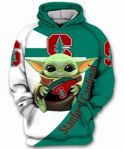 Stanford Cardinal Yoda Baby Star Wars 3D Hoodie - Fans Gift