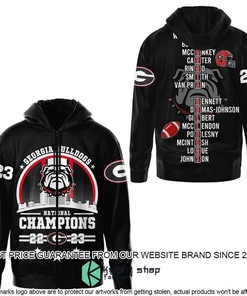 State Georgia Bulldogs Circle Logo 2023 Champions 3D Hoodie, Officially Licensed