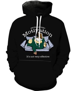 Stay Motivated With Snorlax Motivation Black Pokemon 3D Hoodie 