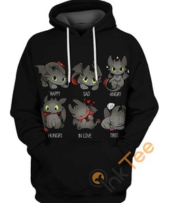 Stay Mysterious With Cute Toothless Hoodie In 3D - Perfect For Dragon Lovers! 