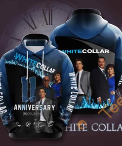 Stay Warm And Cozy With White Collar 3D Hoodie
