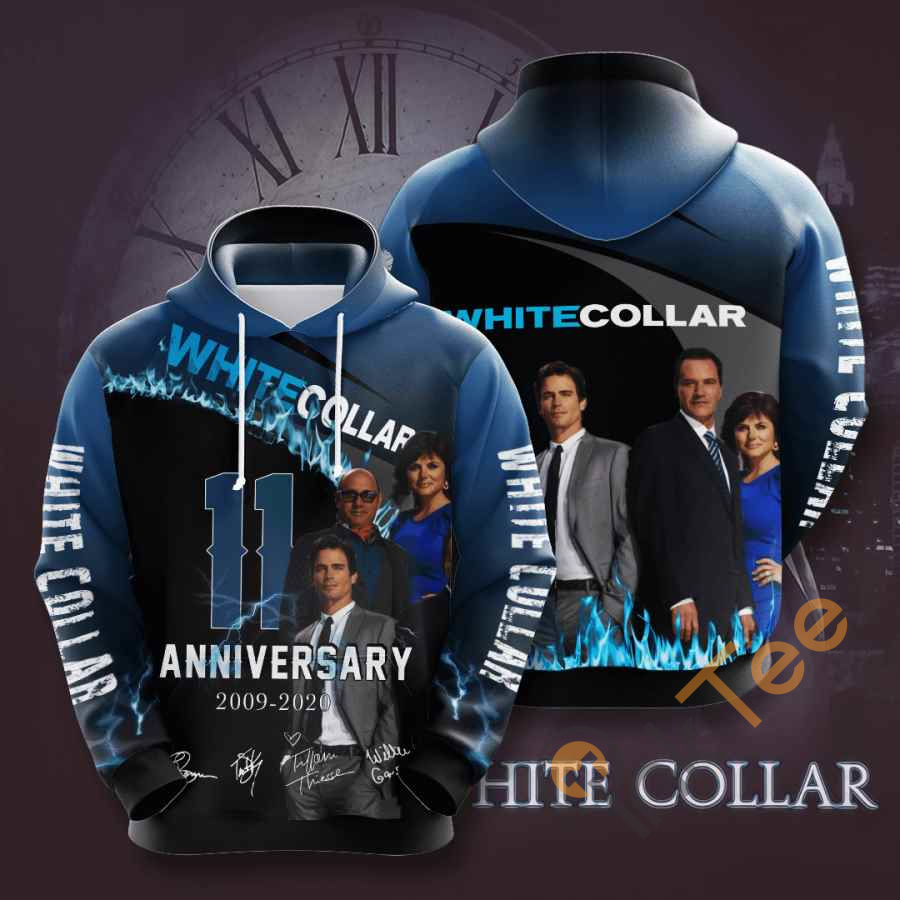 Stay Warm And Cozy With White Collar 3D Hoodie