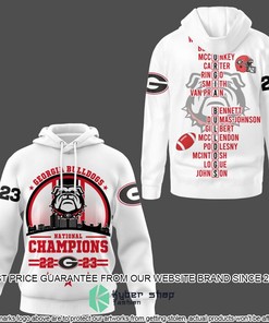 Style Georgia Bulldogs Circle Logo 2023 Champions 3D Hoodie, Officially Licensed