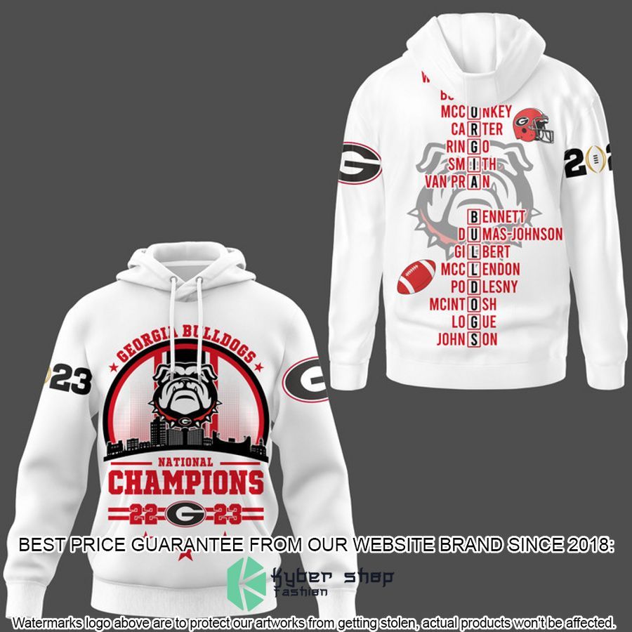 Style Georgia Bulldogs Circle Logo 2023 Champions 3D Hoodie, Officially Licensed