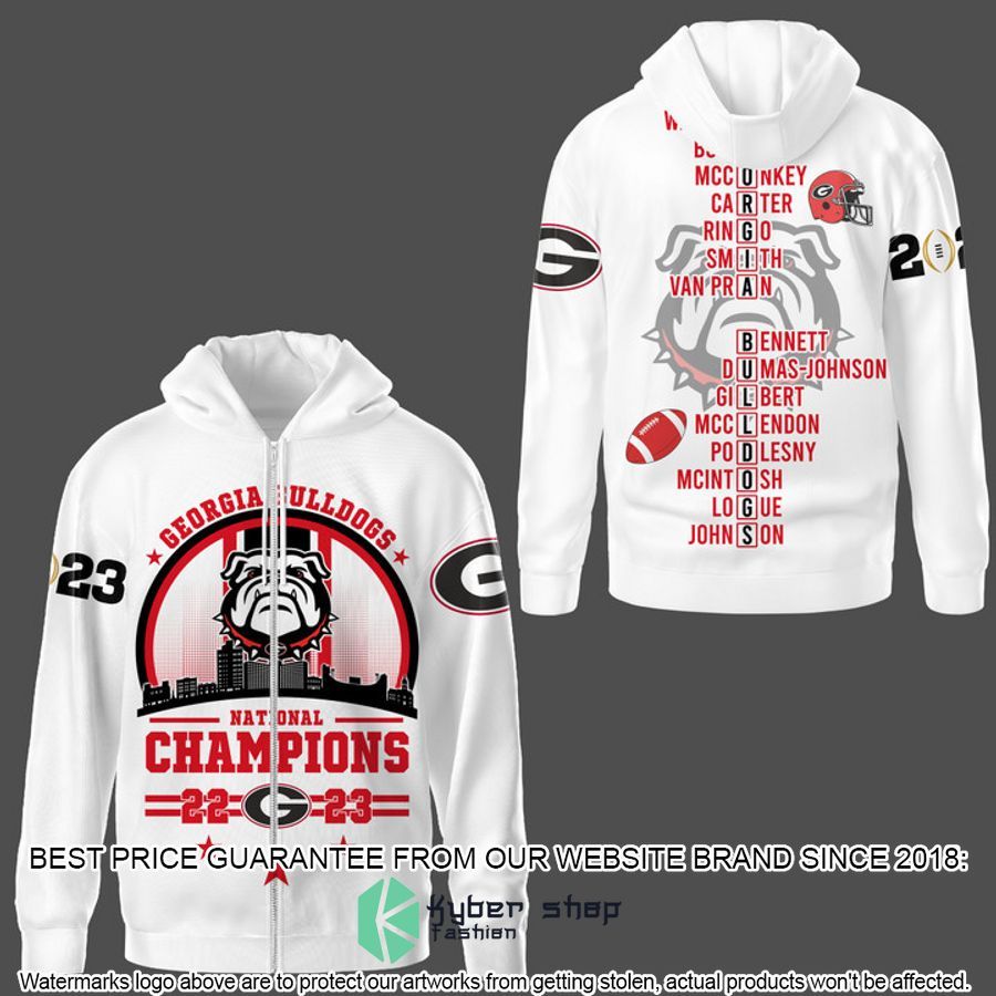 Style Georgia Bulldogs Circle Logo 2023 Champions 3D Hoodie, Officially Licensed