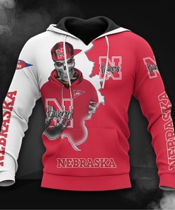 Stylish And Comfortable Nebraska Cornhuskers Hoodie 3D Zip Hoodie Long Sleeve Zip Hoodie For Fan