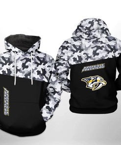 Stylish And Edgy Personalized Nashville Predators Nhl Skull 3D All Over Print Hoodie With Zip Up