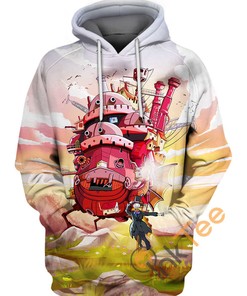 Stylish Moving Castle 3D Hoodie With Unique Graphics