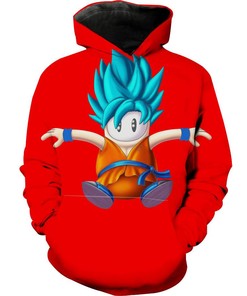 Super Saiyan Blue Goku From Dragon Ball Z Fall Guys All Over Print Hoodie 3D