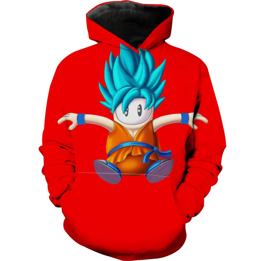 Super Saiyan Blue Goku From Dragon Ball Z Fall Guys All Over Print Hoodie 3D