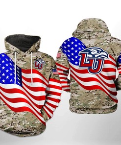 Support Our Veterans With Liberty Flames Ncaa Us Flag Camo Veteran 3D Printed Hoodie/Zipper Hoodie - Perfect Gifts