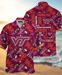Support Your Team With The Virginia Tech Hokies Coconut Maroon Hawaiian  For Men And Women
