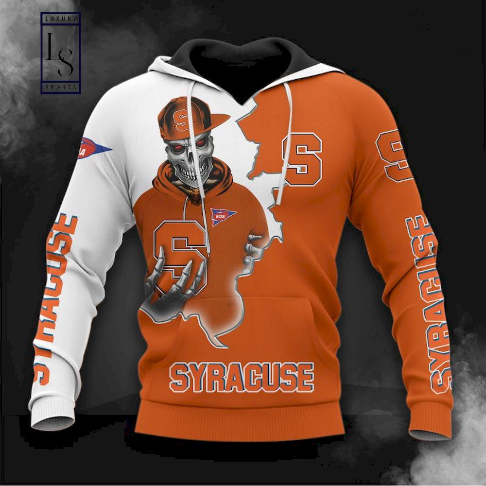 Syracuse Orange Mascot Long Sleeve 3D Zip Hoodie - Gift For Fans