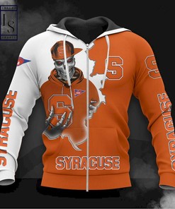 Syracuse Orange Mascot Long Sleeve 3D Zip Hoodie - Gift For Fans
