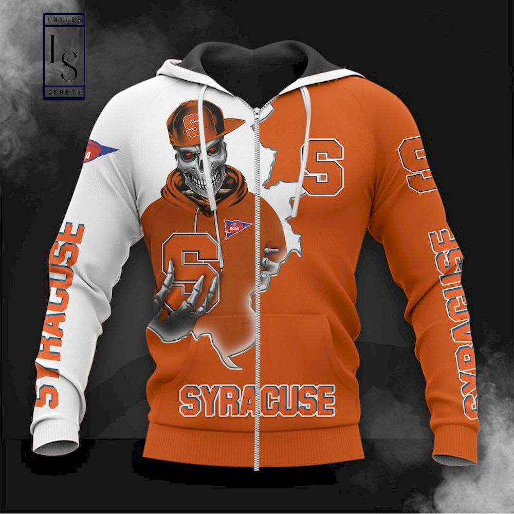 Syracuse Orange Mascot Long Sleeve 3D Zip Hoodie - Gift For Fans