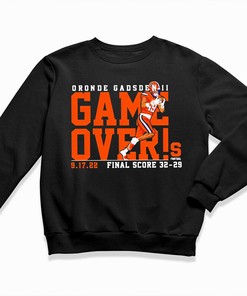 Syracuse Orange Oronde Gadsden II Game Over 9 17 22 Final Score 32-29 T-Shirt - Commemorate Syracuse Football Victory