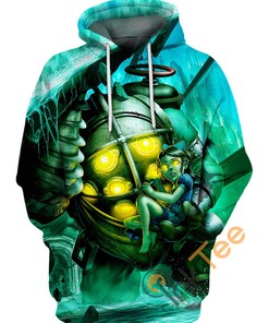 Take A Walk On The Dark Side With The Big Daddy And Little Sister 3D Hoodie