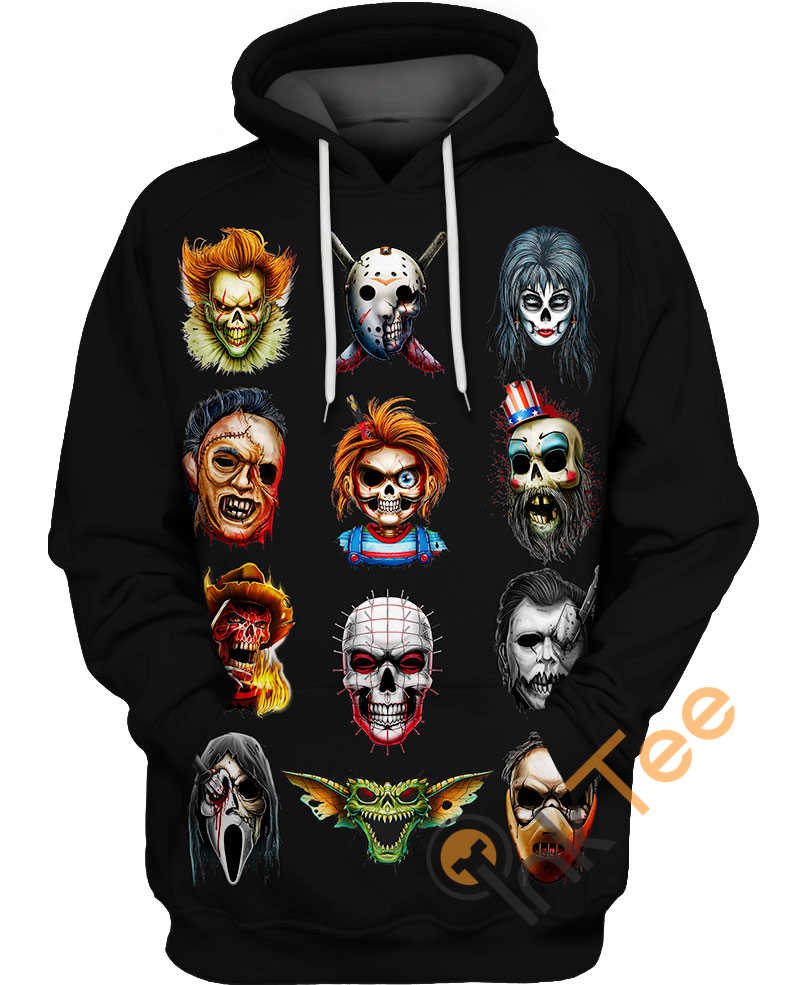 Tattoo Sticker Horror Custom All Over Print 3D Hoodie - Gothic Style