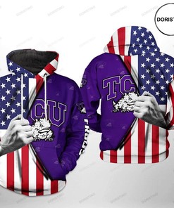 Tcu Horned Frogs Us Flag Limited Edition 3D Hoodie - Ncaa Fans
