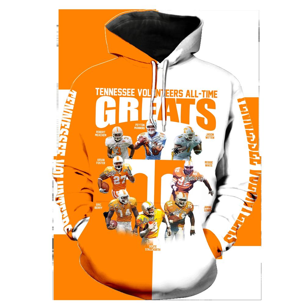 Tennessee Volunteers All Time Greats Signature 3D Hoodie Tennessee Volunteers Fans Gift - Men'S All Over Print 3D Hoodie