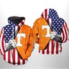 Tennessee Volunteers American Flag My Heart 3D Hoodie - Volunteer Gifts For Him