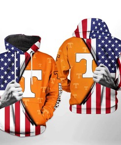Tennessee Volunteers American Flag My Heart 3D Hoodie - Volunteer Gifts For Him