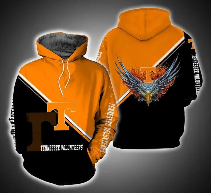 Tennessee Volunteers Fire Eagle 3D Hoodie Tennessee Volunteers Fan Gifts - 3D Hoodies For Men Graphic