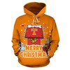 Tennessee Volunteers Merry Christmas Snow 3D Hoodie - Volunteer Fans Holiday Gift