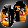 Tennessee Volunteers Mickey Mouse Paints Logo 3D Hoodie - Tennessee Volunteers Gift Idea