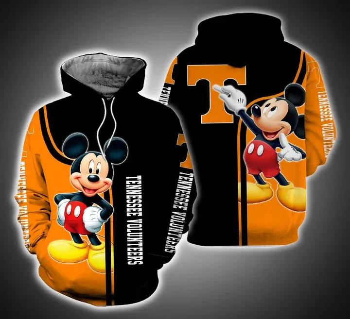 Tennessee Volunteers Mickey Mouse Paints Logo 3D Hoodie - Tennessee Volunteers Gift Idea