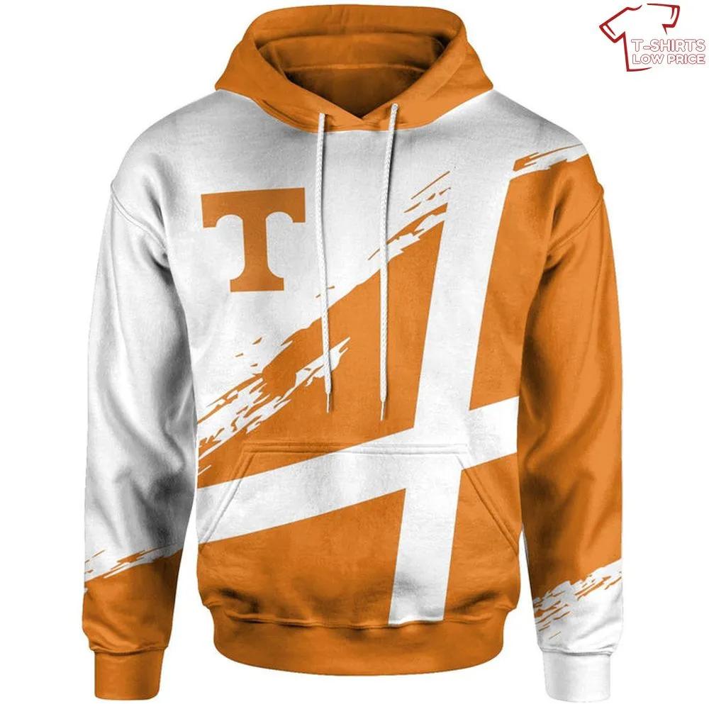 Tennessee Volunteers Orange And White All Over Print 3D Hoodie For Men And Women - Show Your Team Spirit