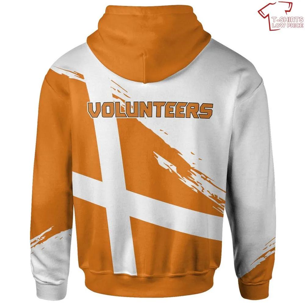Tennessee Volunteers Orange And White All Over Print 3D Hoodie For Men And Women - Show Your Team Spirit