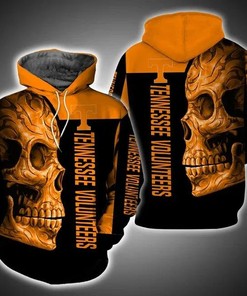 Tennessee Volunteers Skull 3D Hoodie College Baseball Apparel - 3D Hoodies With Zippers