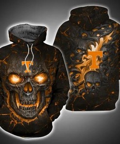 Tennessee Volunteers Skull Fire Eyes Art 3D Hoodie Ncaa Gifts - Men'S All Over Print 3D Hoodie