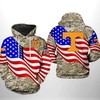 Tennessee Volunteers With Flag American Camo Veteran 3D Hoodie College Gifts - Men'S 3D Hoodies